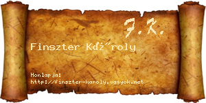 Finszter Károly névjegykártya